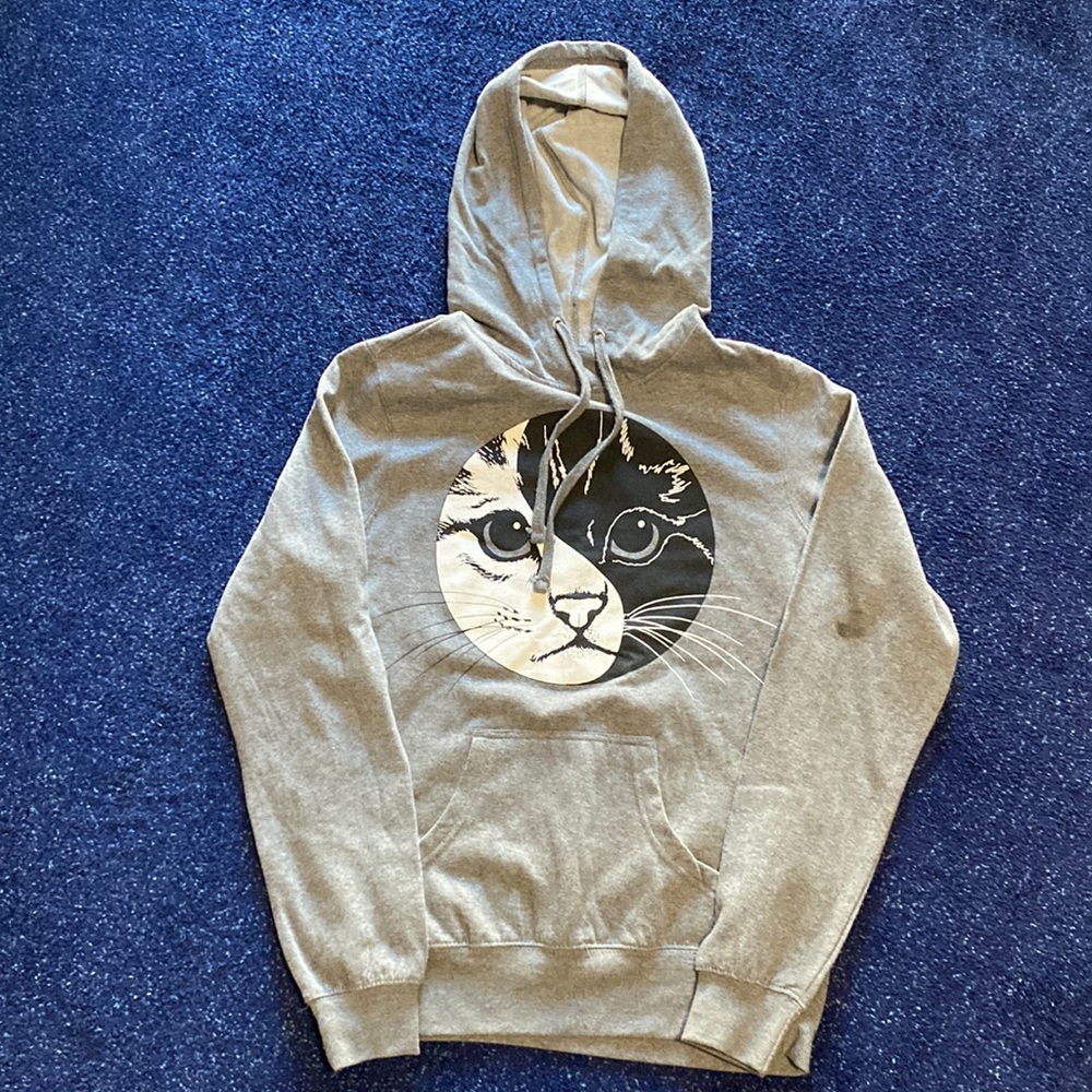 Grey kitten sweatshirt